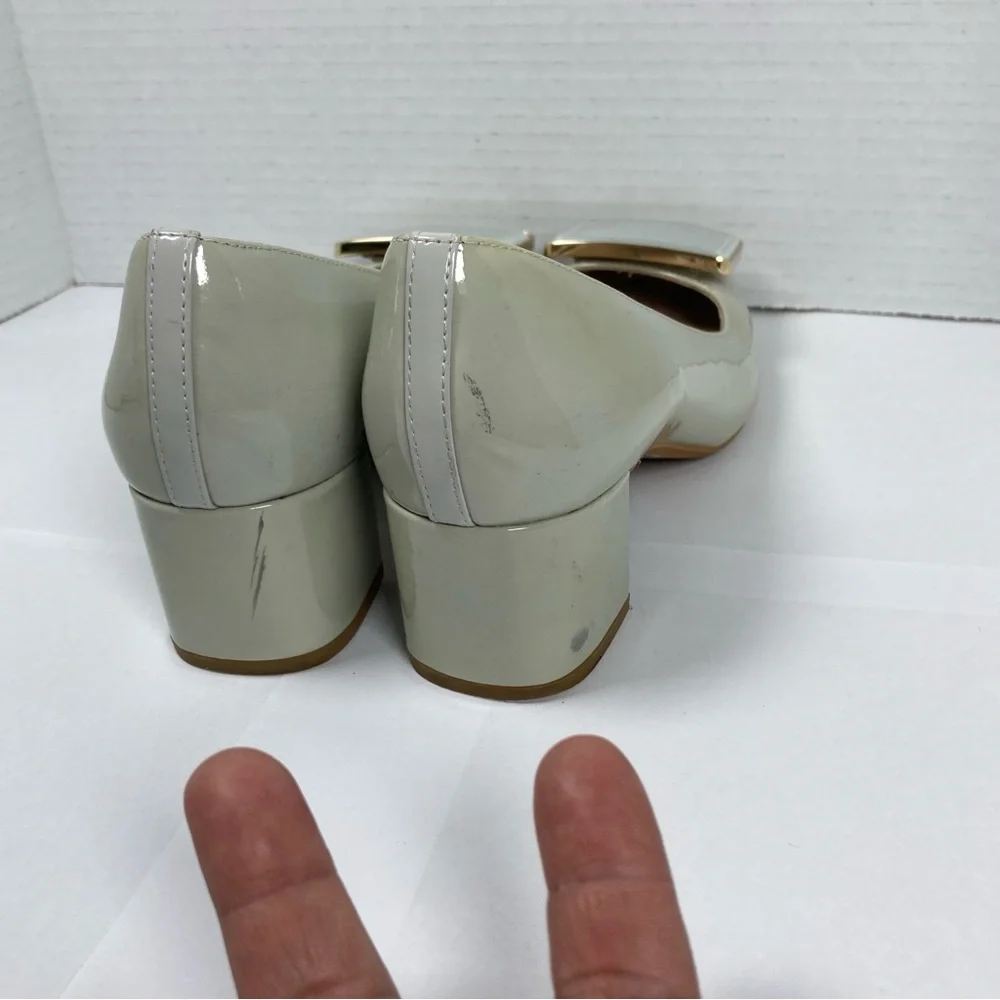 Clark’s Narrative Women’s Shoes 8M Olive Green square patent leather buckle. - Picture 11 of 11